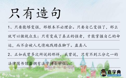 只有造句