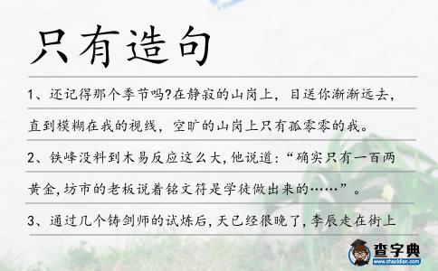 只有造句