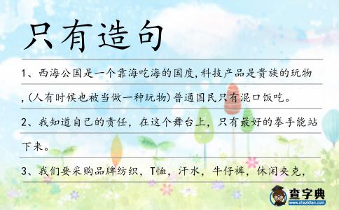 只有造句