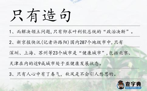 只有造句