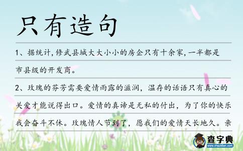 只有造句