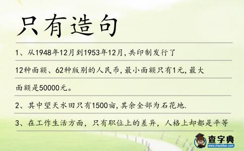 只有造句