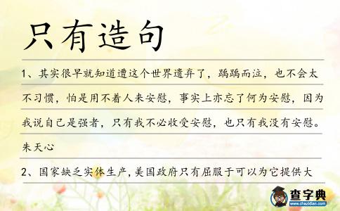 只有造句