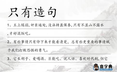 只有造句