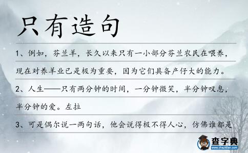 只有造句