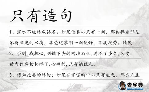 只有造句