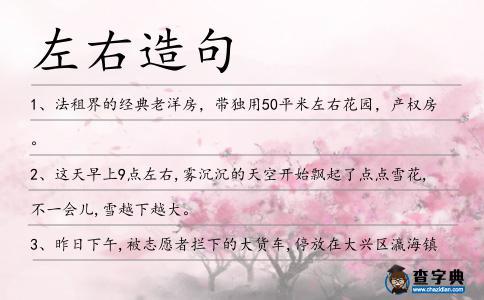 左右造句