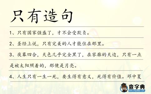 只有造句