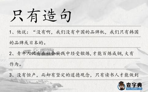 只有造句
