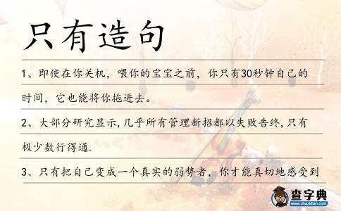 只有造句