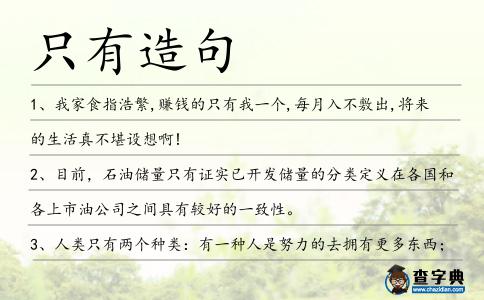 只有造句