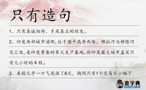 只有造句