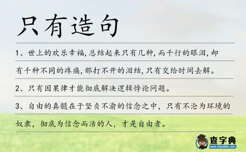 只有造句