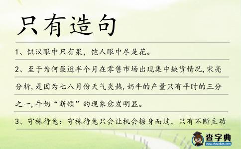 只有造句