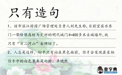只有造句
