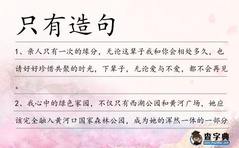 只有造句