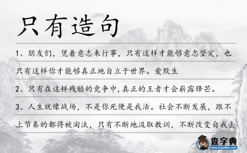 只有造句