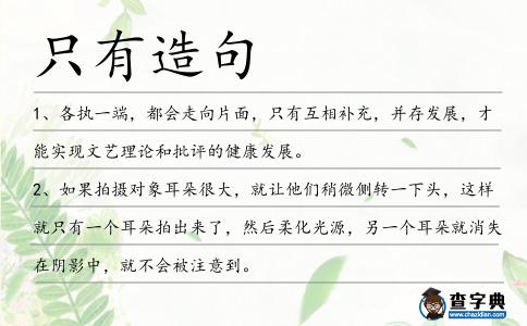 只有造句