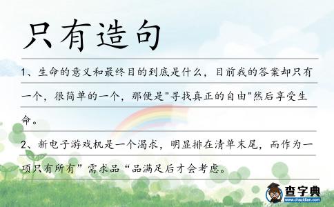 只有造句