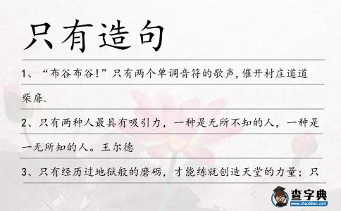 只有造句