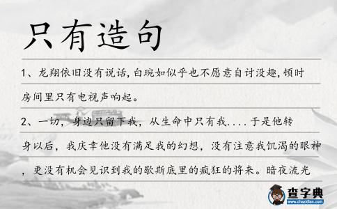 只有造句