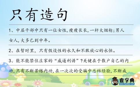 只有造句