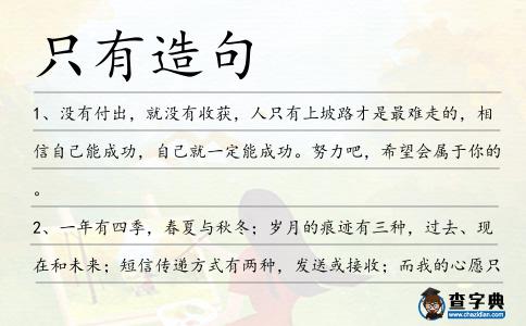 只有造句