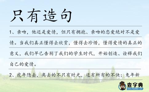 只有造句