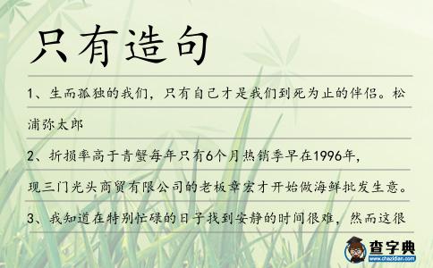 只有造句