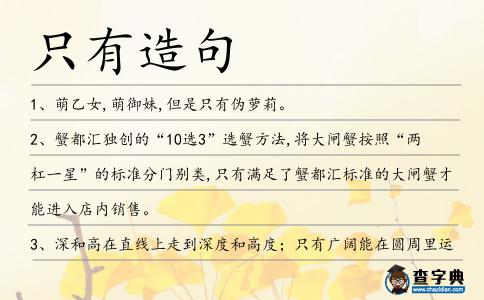 只有造句