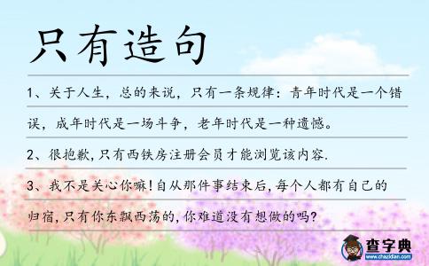 只有造句