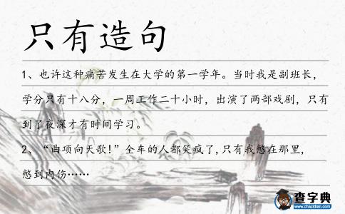 只有造句