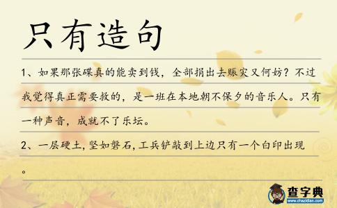 只有造句