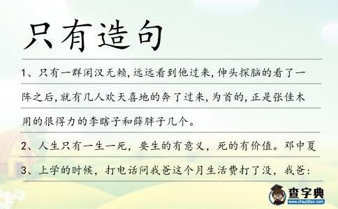 只有造句