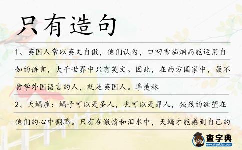 只有造句