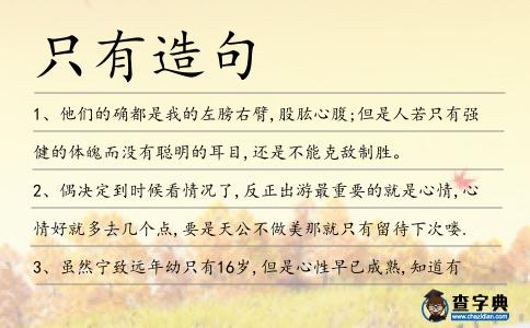 只有造句