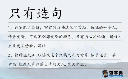 只有造句
