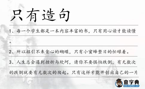 只有造句