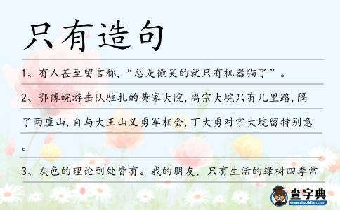 只有造句