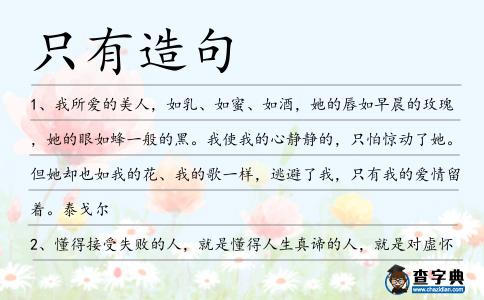只有造句