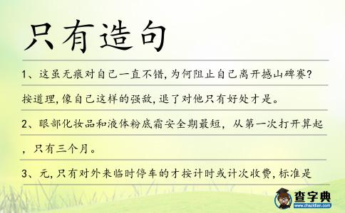 只有造句