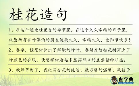 桂花造句