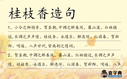 桂枝香造句