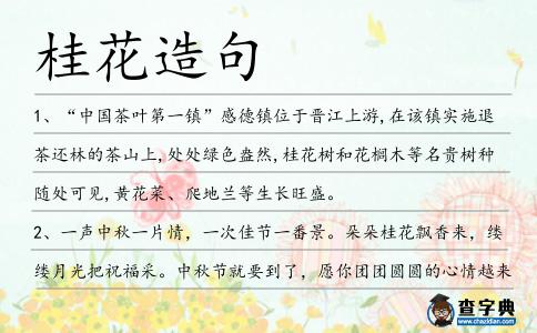 桂花造句