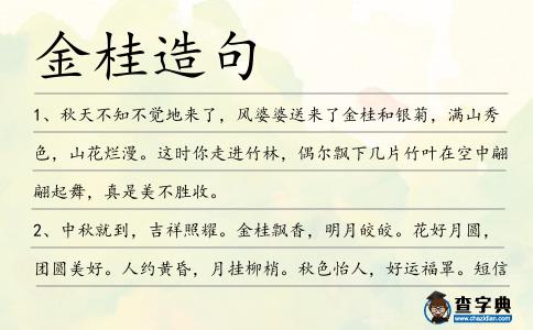 金桂造句
