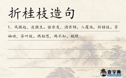折桂枝造句