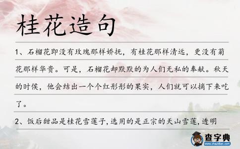 桂花造句