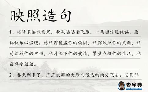 映照造句