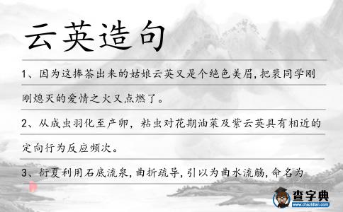 云英造句
