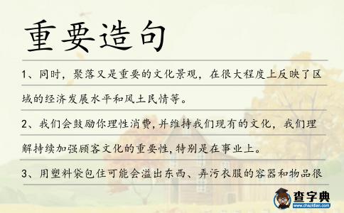 重要造句